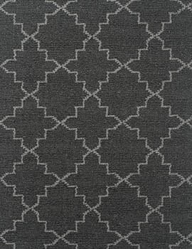 Main product thumbnail 2 of Moroccan Trellis Grey Natural Wool Loom-Hooked Rug
