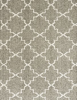 Main product thumbnail of Moroccan Trellis Heathered Taupe Natural Wool Loom-Hooked Rug
