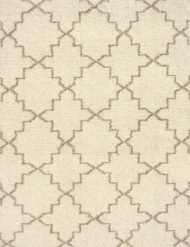 Main product thumbnail 2 of Moroccan Trellis Natural Taupe Wool Loom-Hooked Rug