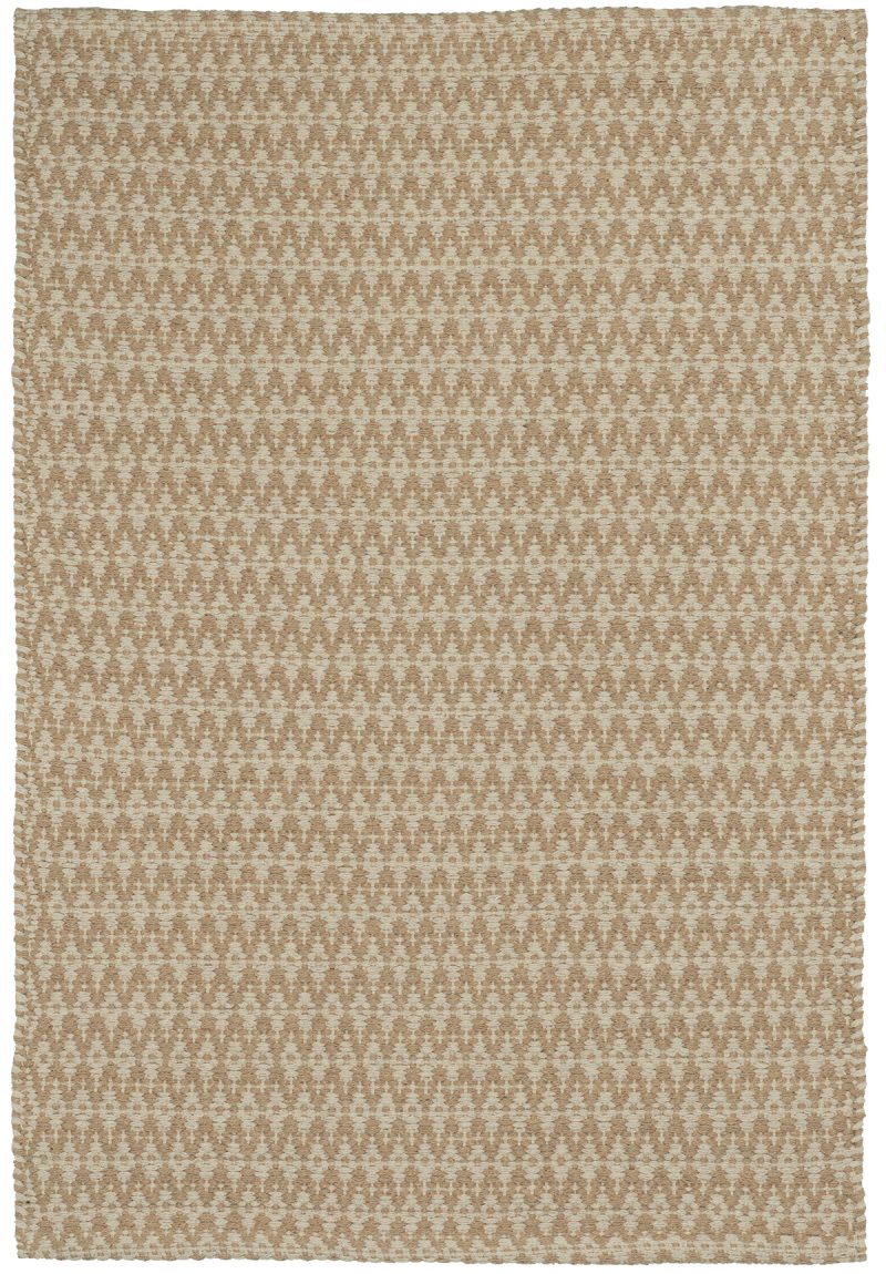 Top-down main product view of Ashton Taupe Natural Eco Cotton Flatweave Rug